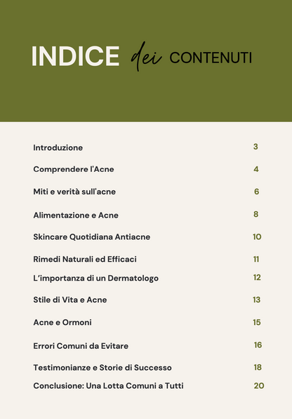 SCONFIGGI L'ACNE
